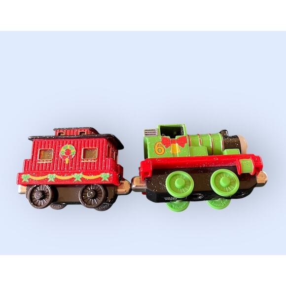 Thomas & Friends Percy Train Caboose Take N Play Diecast Lot 2 Holiday Christmas - Picture 5 of 6
